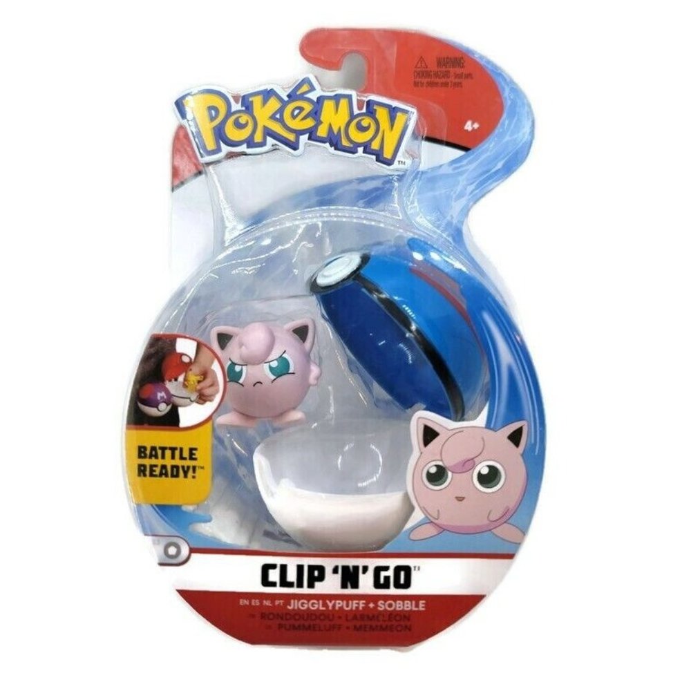 Pokemon Clip N Go Jigglypuff Sobble MISPRINT Great Ball Action Figure NEW